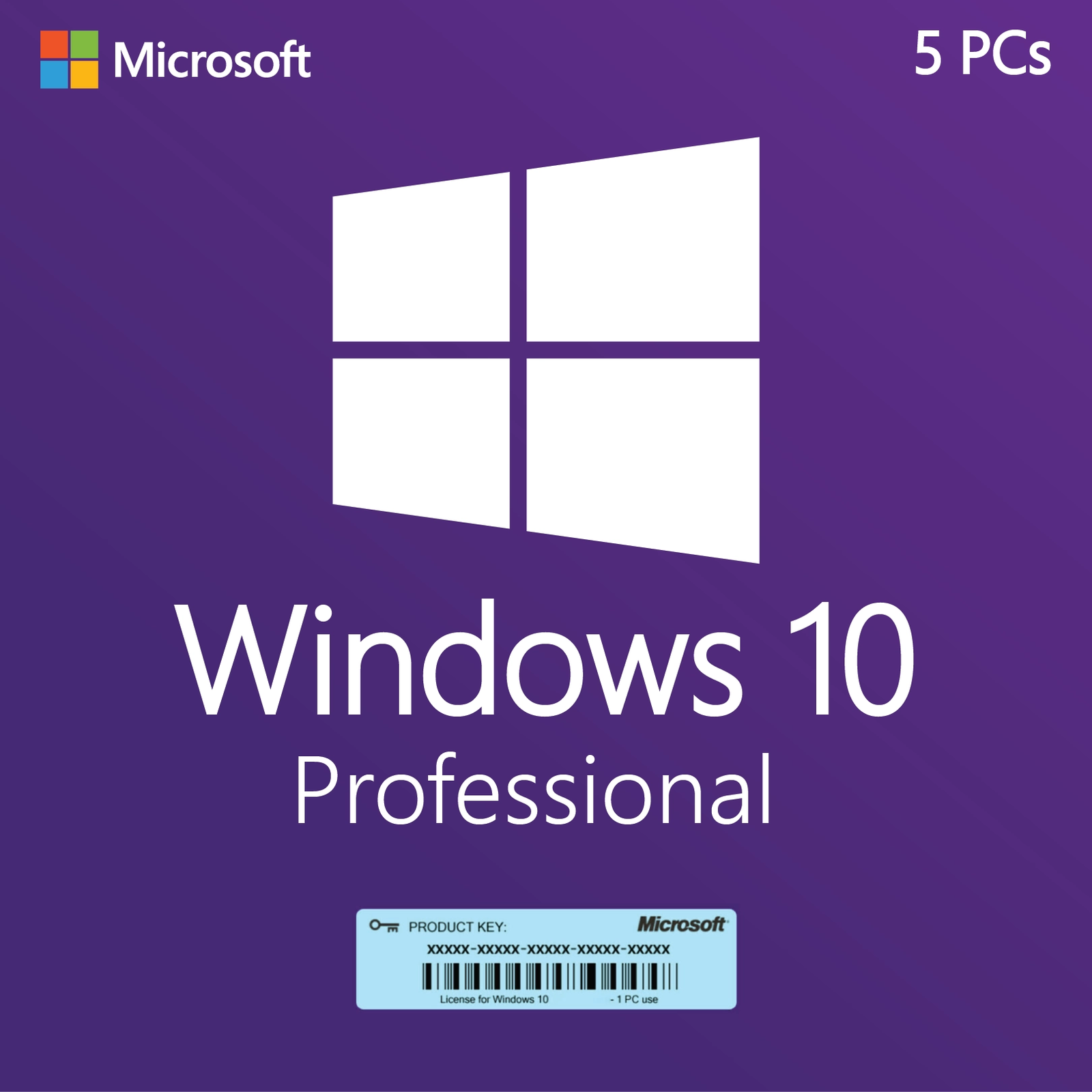 microsoft-windows-10-pro-for-5-pc Genuine Windows 10 Pro License Key for 5 PCs - Instant Delivery | LuxePluse