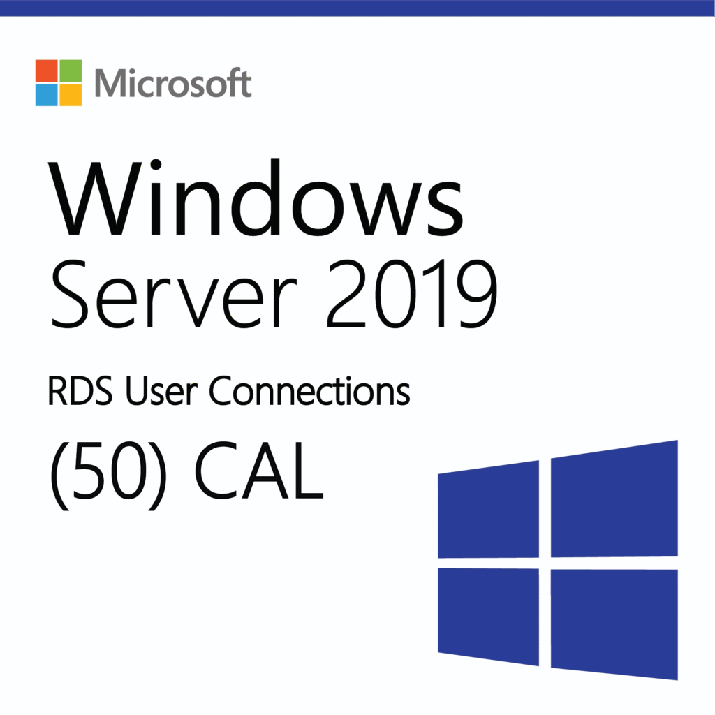 Windows Server 2019 RDS 50 User CAL License – Remote Desktop Access
